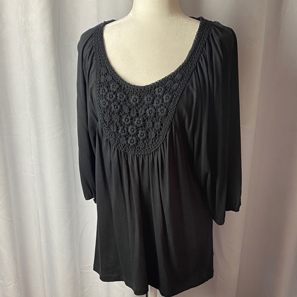 OLD NAVY Crochet Accent Top